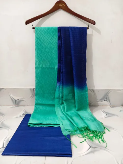 Graceful Semi Tussar Bhagalpuri Suit – Handwoven Elegance with Timeless Charm